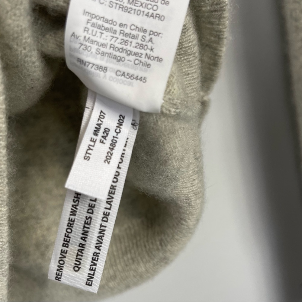 Madewell 100% Cashmere V-Neck Sweater Pullover Heather Shadow Gray MA707 XXS - Picture 10 of 13